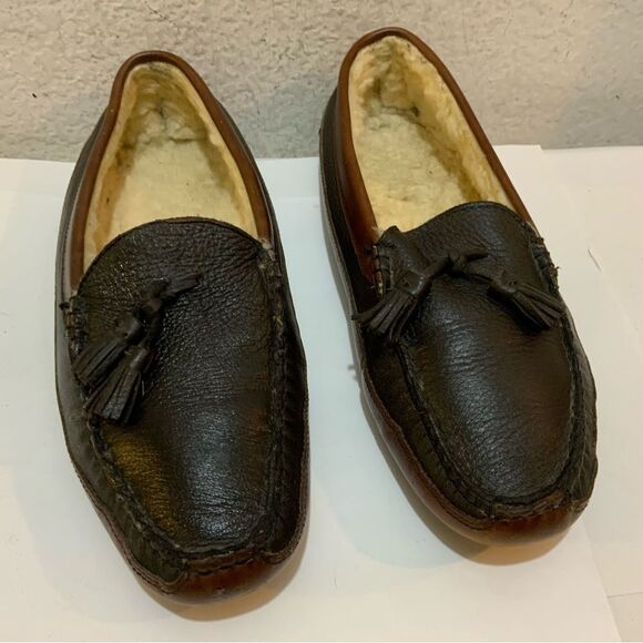 Allen Edmonds Leather Tassel Wolcott House Slippers size 11 - Picture 1 of 13